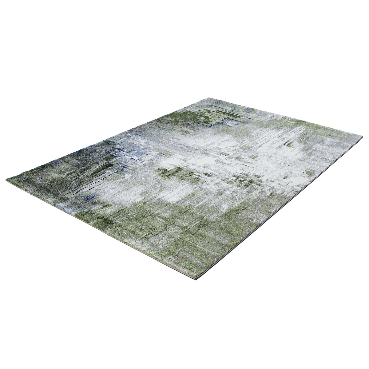 Tapis rectangulaire à motifs abtraits 160 x 230 cm PRIMO vert, MILIBOO