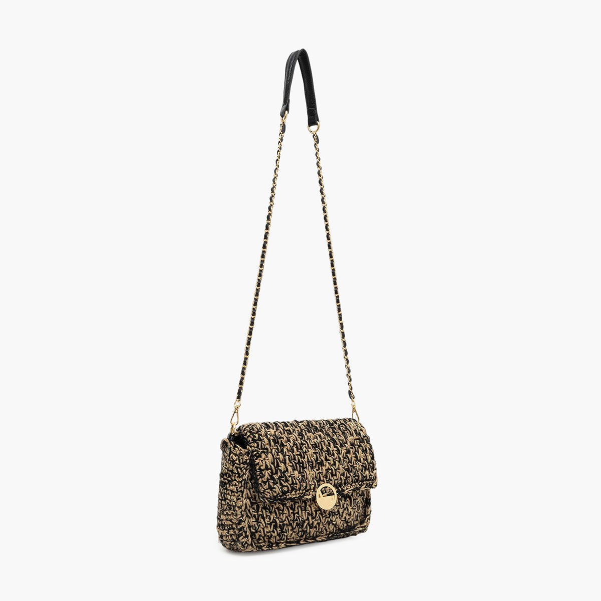Sac porté épaule  Tinda noir,doré, LOLLIPOPS