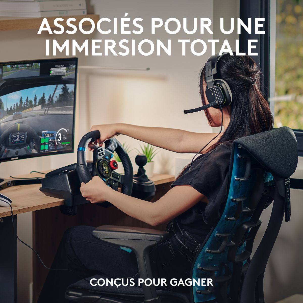 Volant + Pédalier G29 volant + casque sans fil G321 couleur unique, LOGITECH