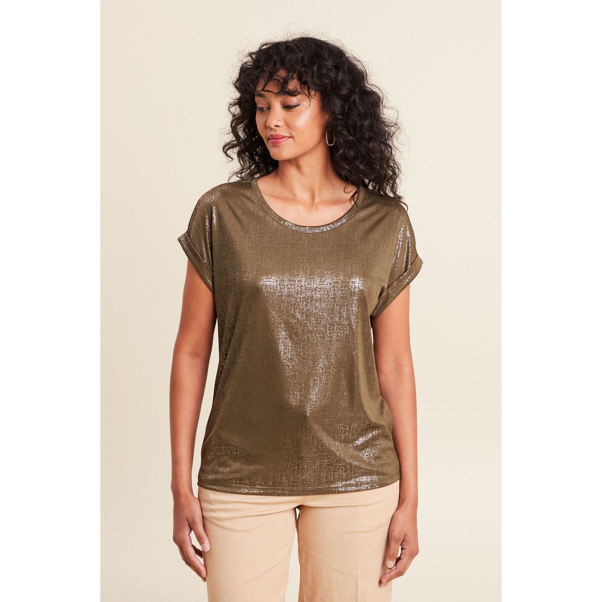 T-shirt manches courtes vert olive, BREAL