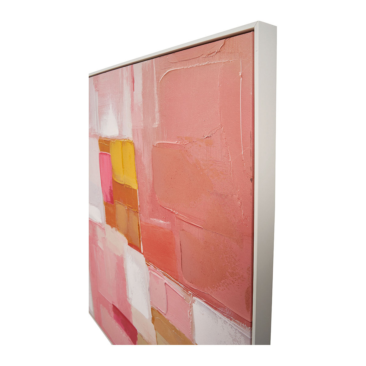 Tableau ÉVEIL PASTEL peinture à l'huile multicolore, BLANC D’IVOIRE