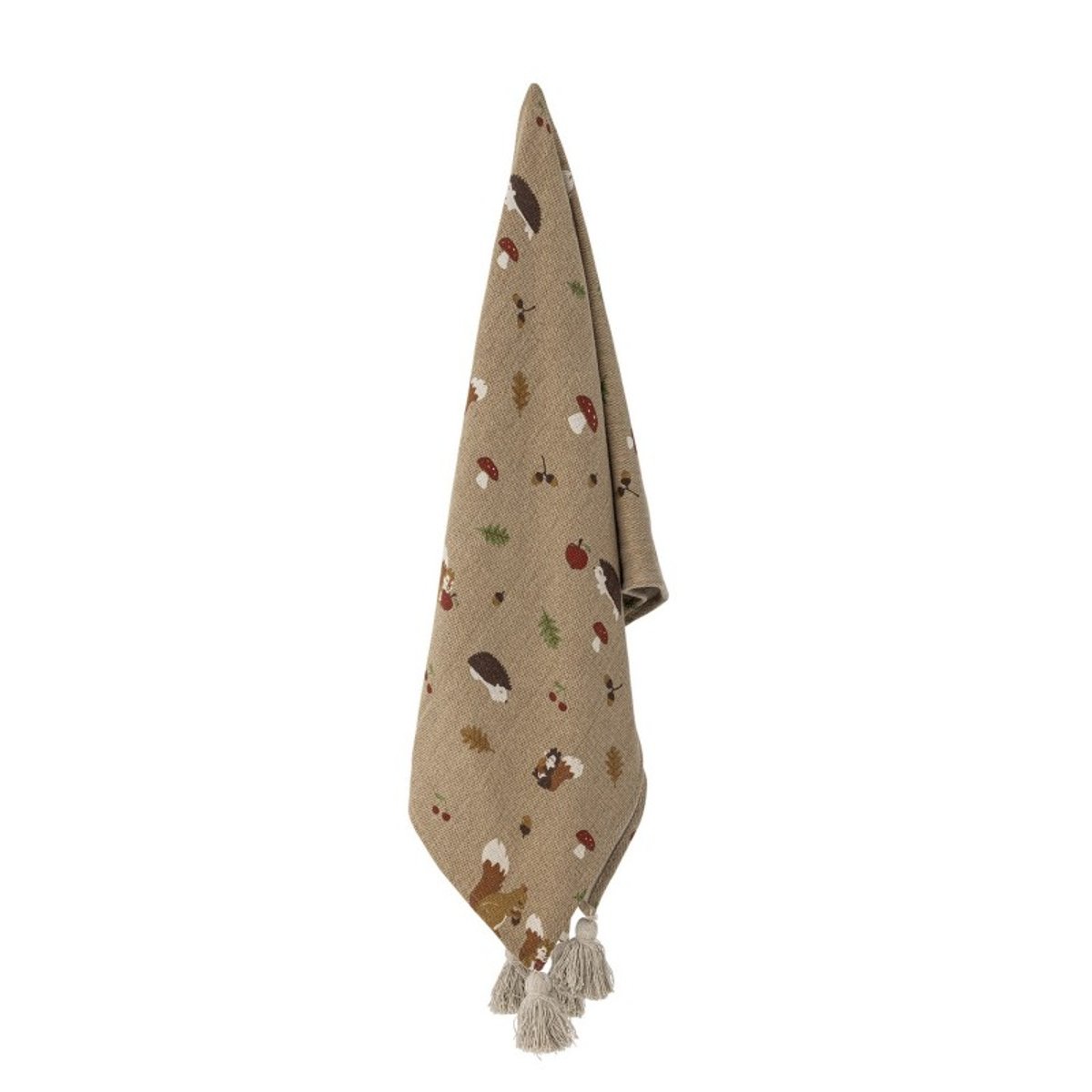 Plaid enfant coton recyclé Fall marron clair, BLOOMINGVILLE
