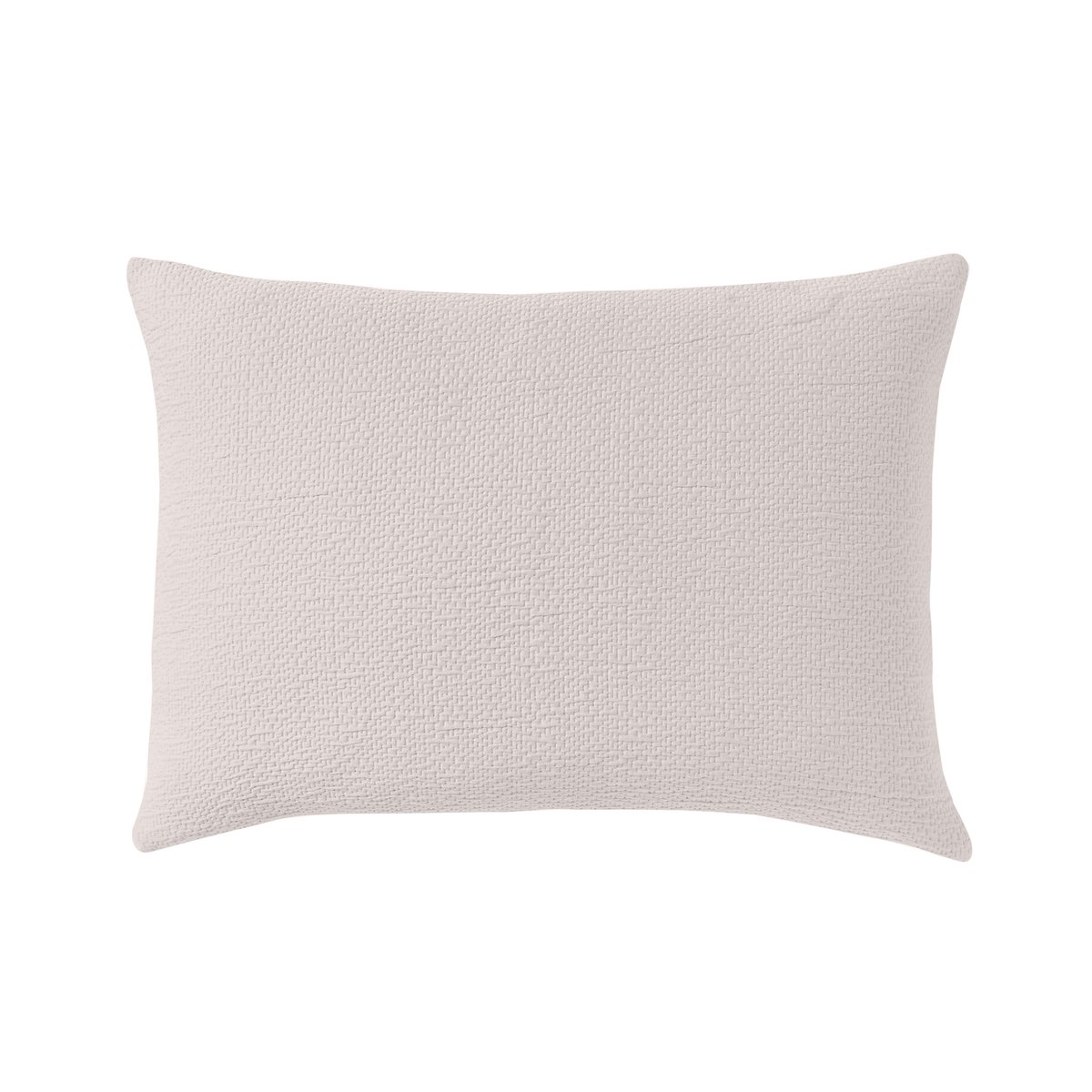 Housse de coussin unie texturée en jacquard de coton, POÈME greige, ESSIX
