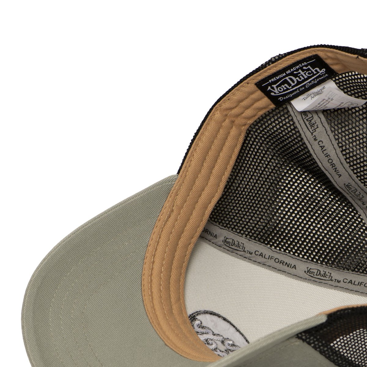 Casquette trucker ACID kaki clair/beige/noir, VON DUTCH
