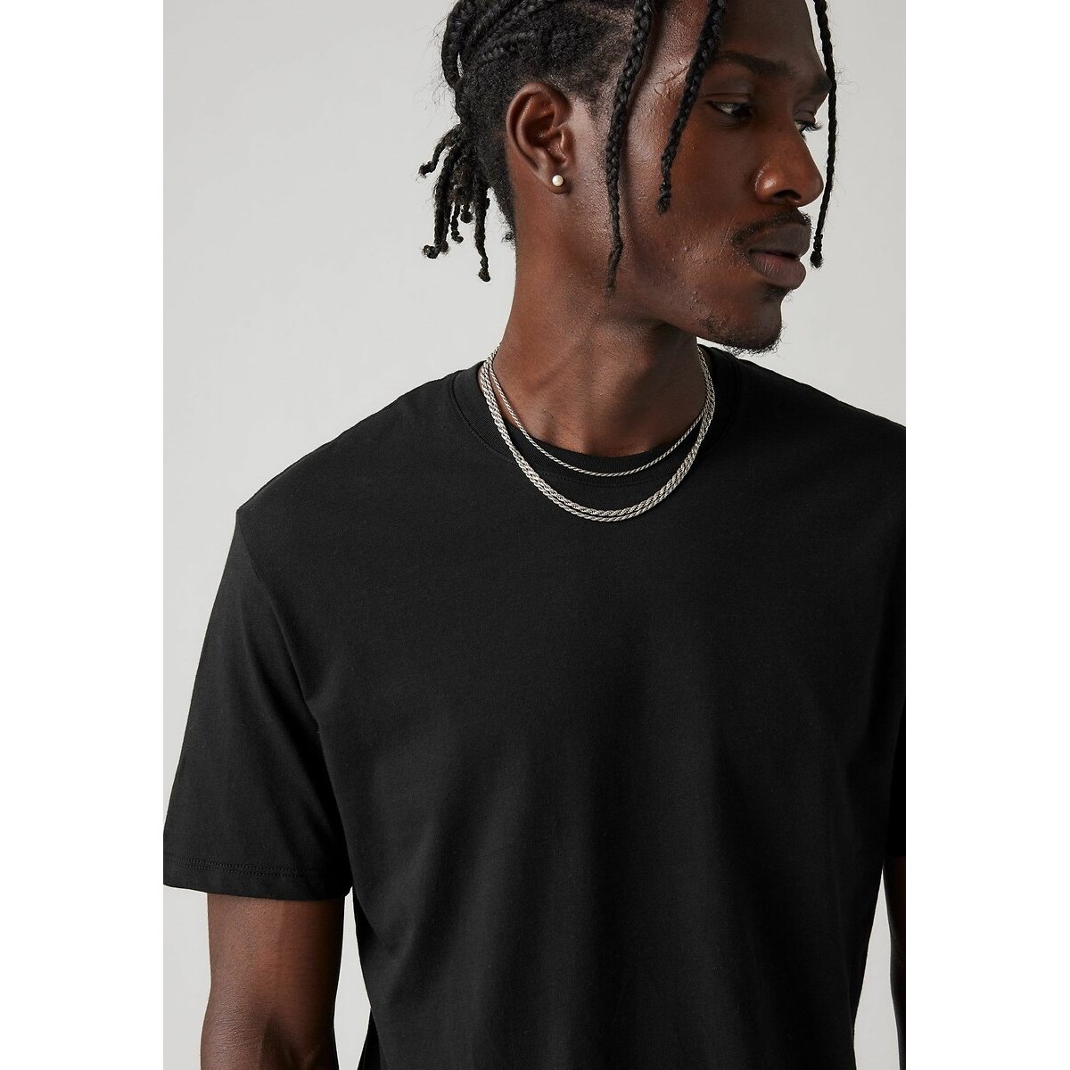 Lote de 2 t-shirts slim, gola redonda preto , LEVI'S