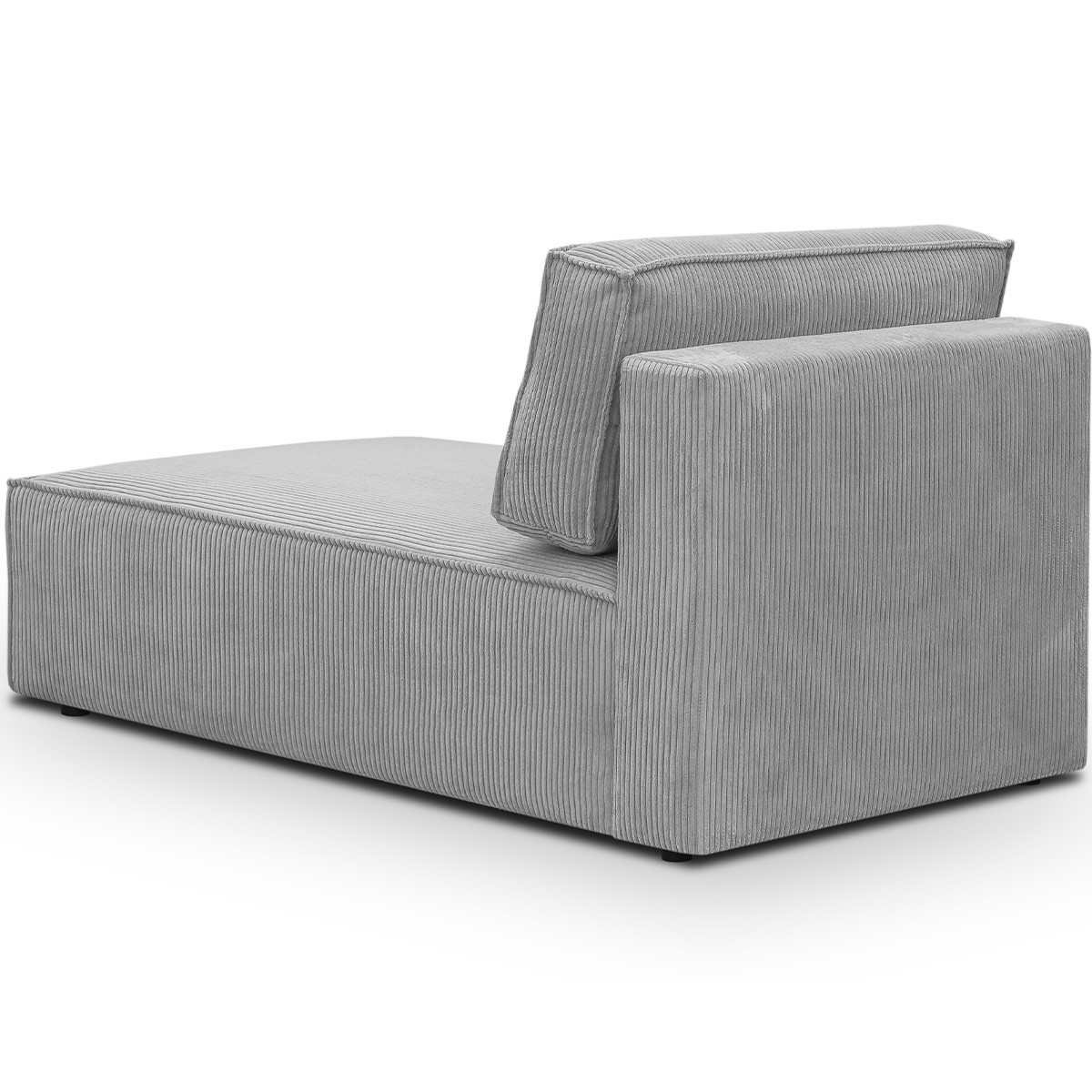 Canapé d'angle gauche convertible 9/10 places en velours côtelé - Harper Mod gris clair, HOMIFAB