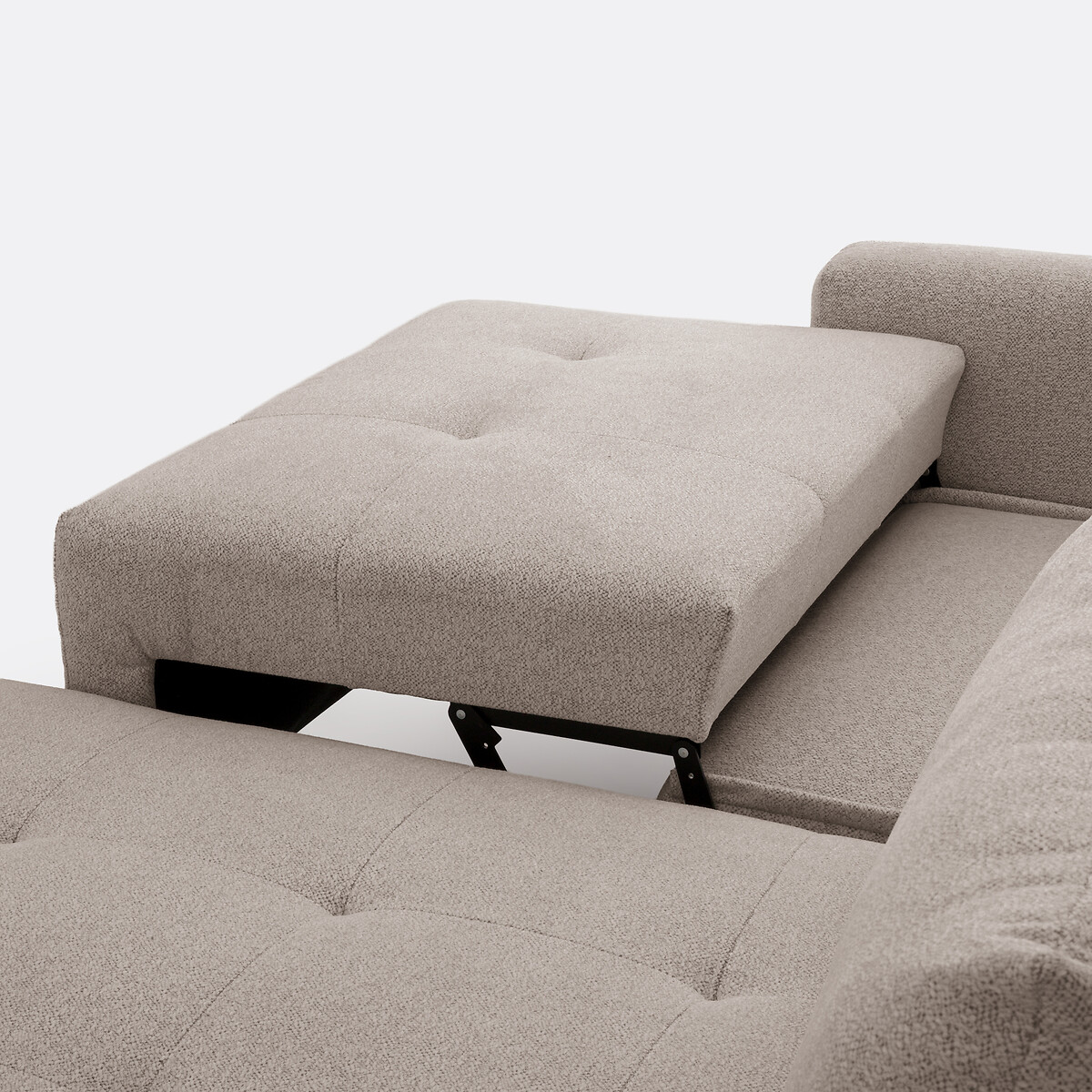 Sofá cama esquinero reversible de 3 plazas, chenilla jaspeada, MASI marrón grisáceo, LA REDOUTE INTERIEURS