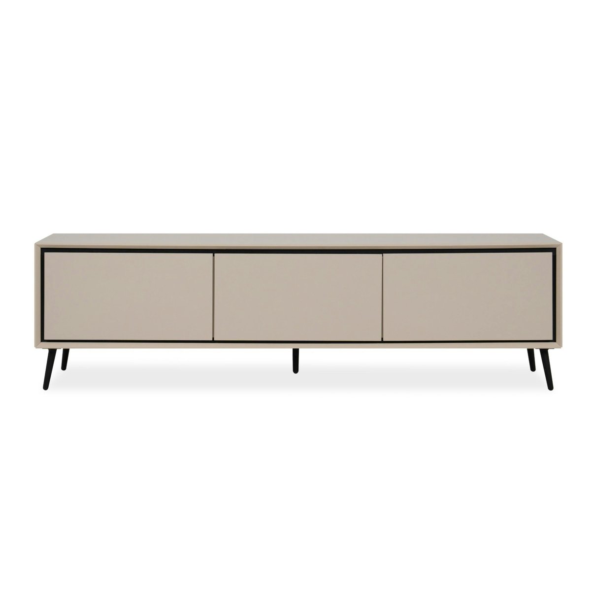 Meuble TV taupe 3 portes abattantes AVIO beige, PIER IMPORT