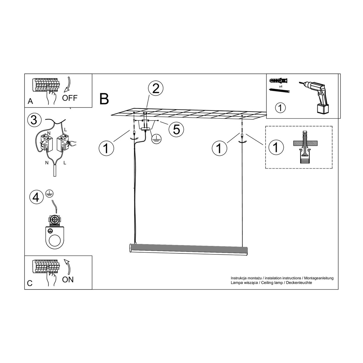 Suspension Aluminium Blanc LED 1 Farge blanc, EDEN