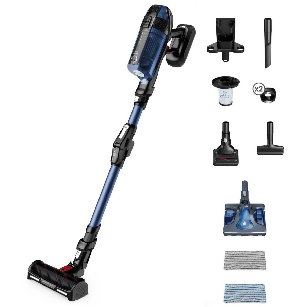 Aspirateur balai X Force Flex 12.60 Aqua 4-en-1 RH98C0WO noir, ROWENTA