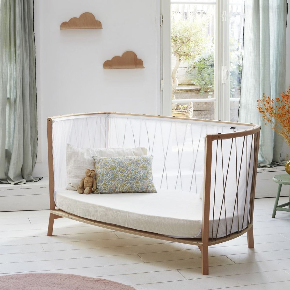 Lit bébé évolutif Kimi avec matelas hazelnut, CHARLIE CRANE