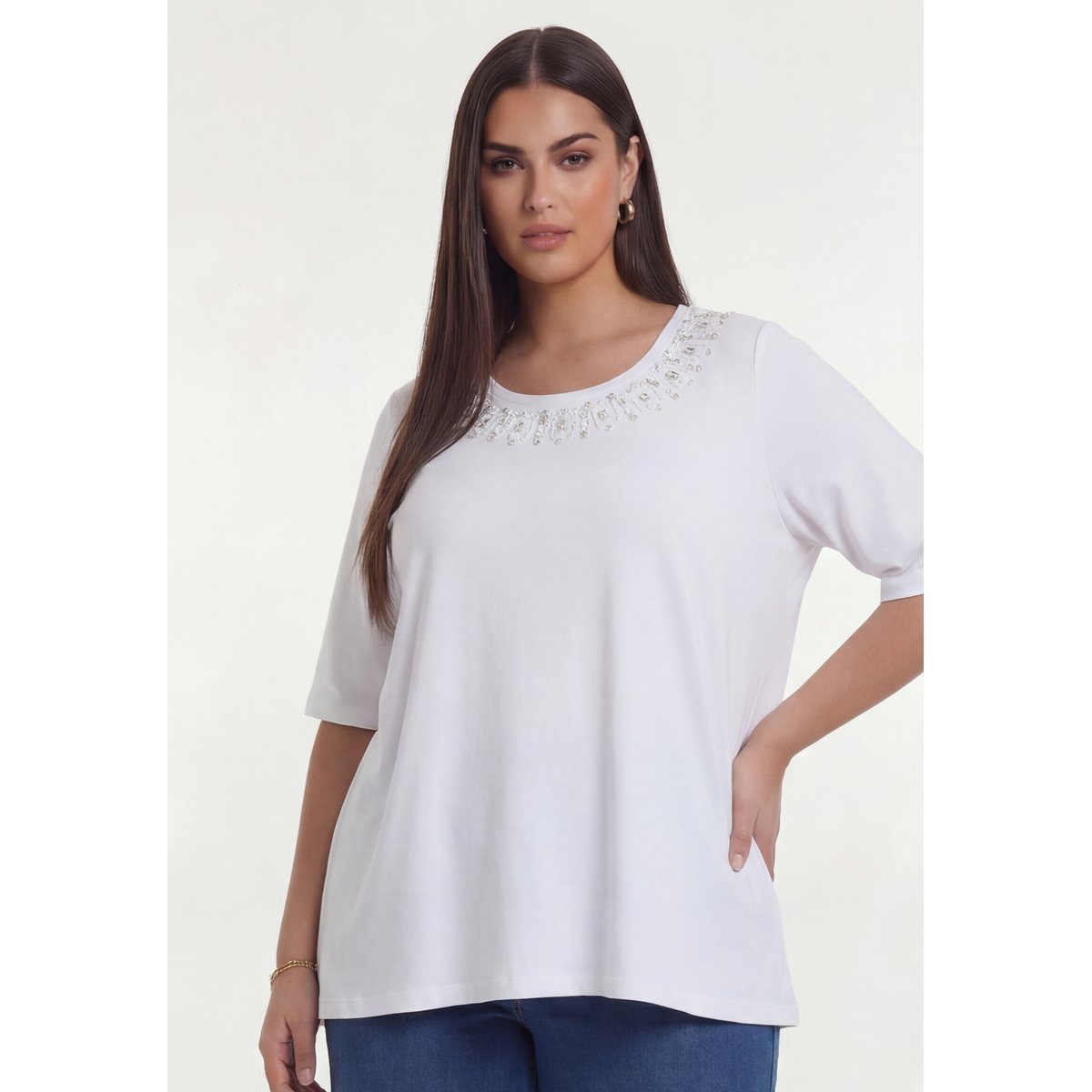 T-shirt avec manches courtes blanc, YOEK