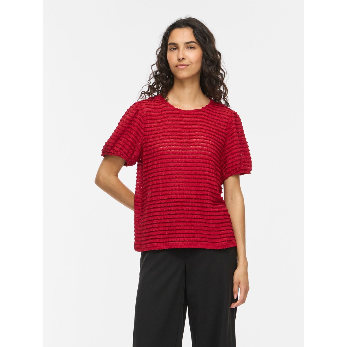 Top À Manches Courtes rouge - savvy red1, VILA