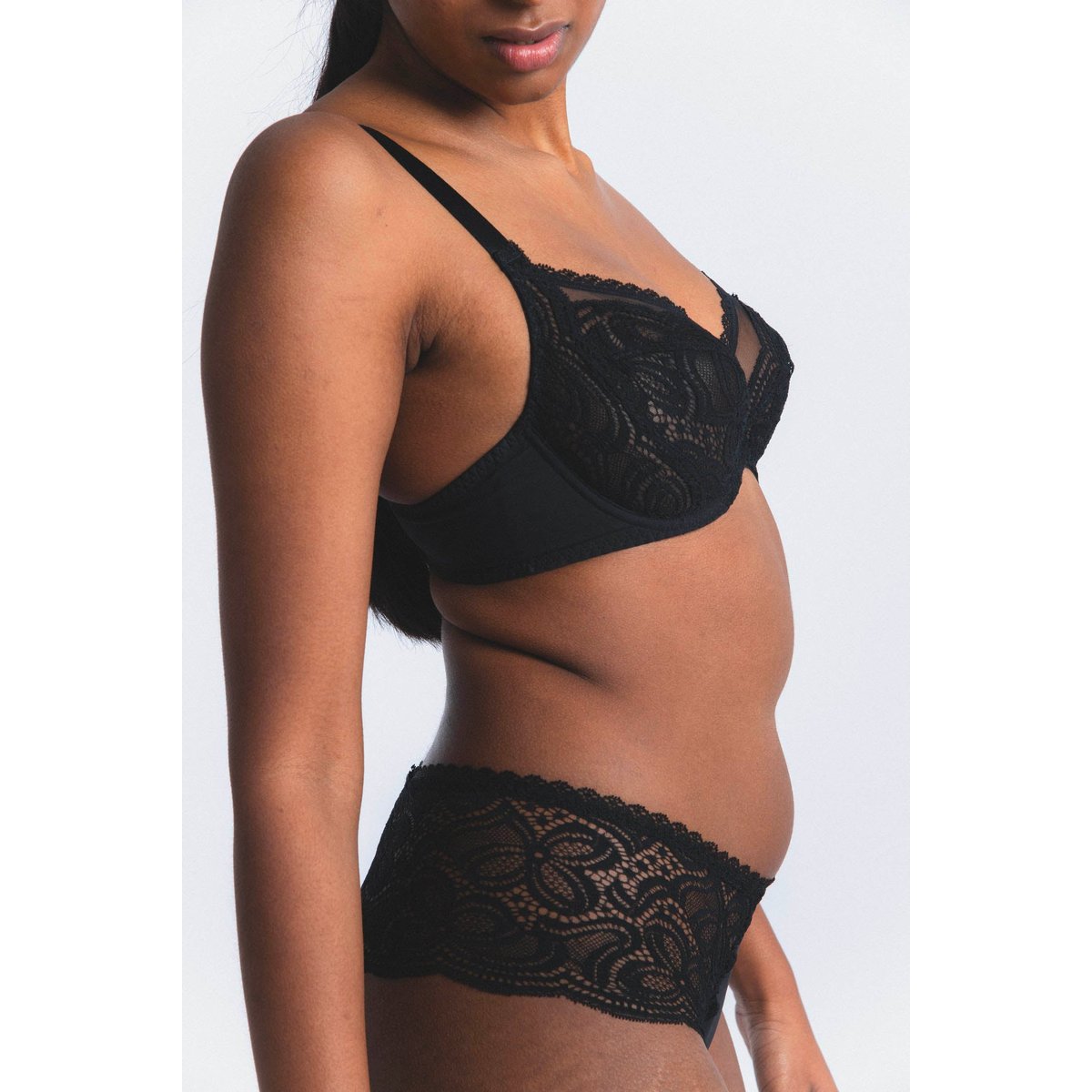 Shorty en dentelle ENVIE noir, MAISON LEJABY
