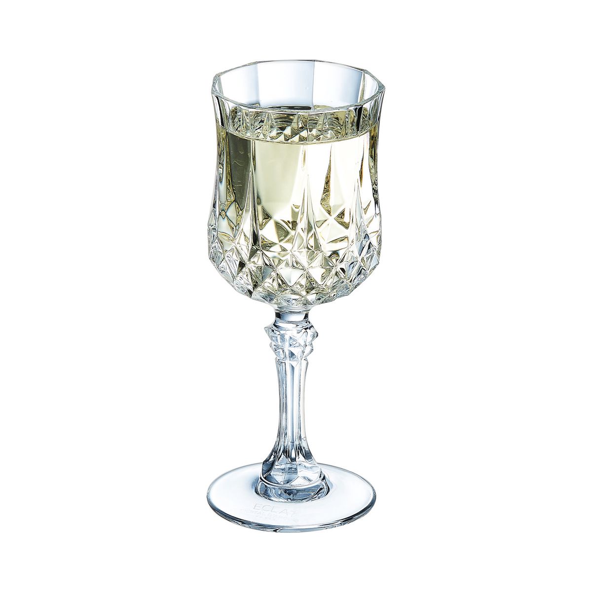 Lot De 6 Verres À Pied De Table 17cl, Longchamp transparent, CRISTAL D ARQUES