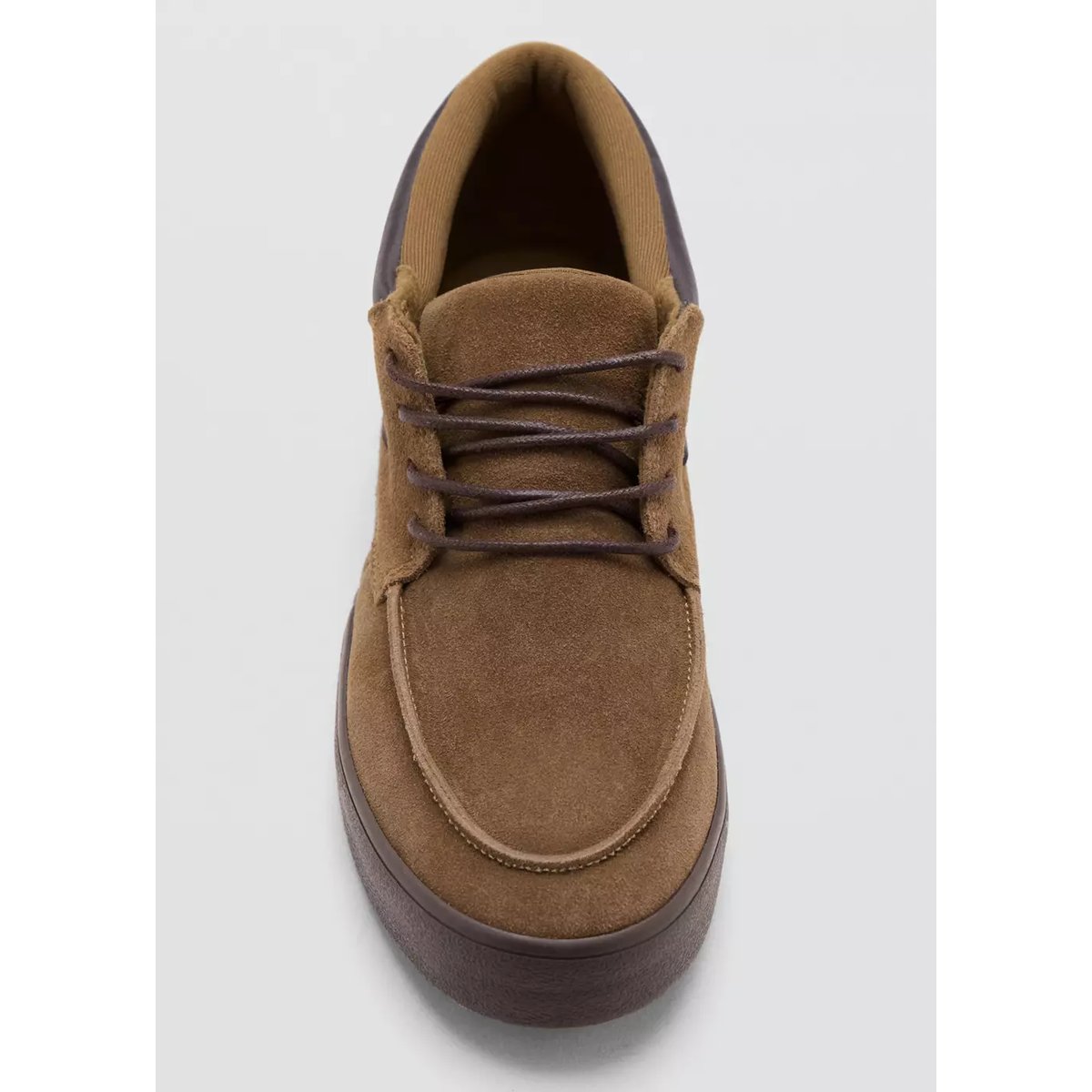 Chaussures lacées cuir marron moyen, MANGO TEEN