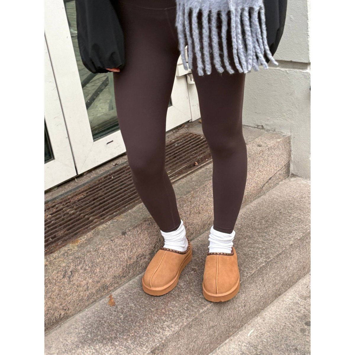 Pantoufles Flatform cognac, BIANCO
