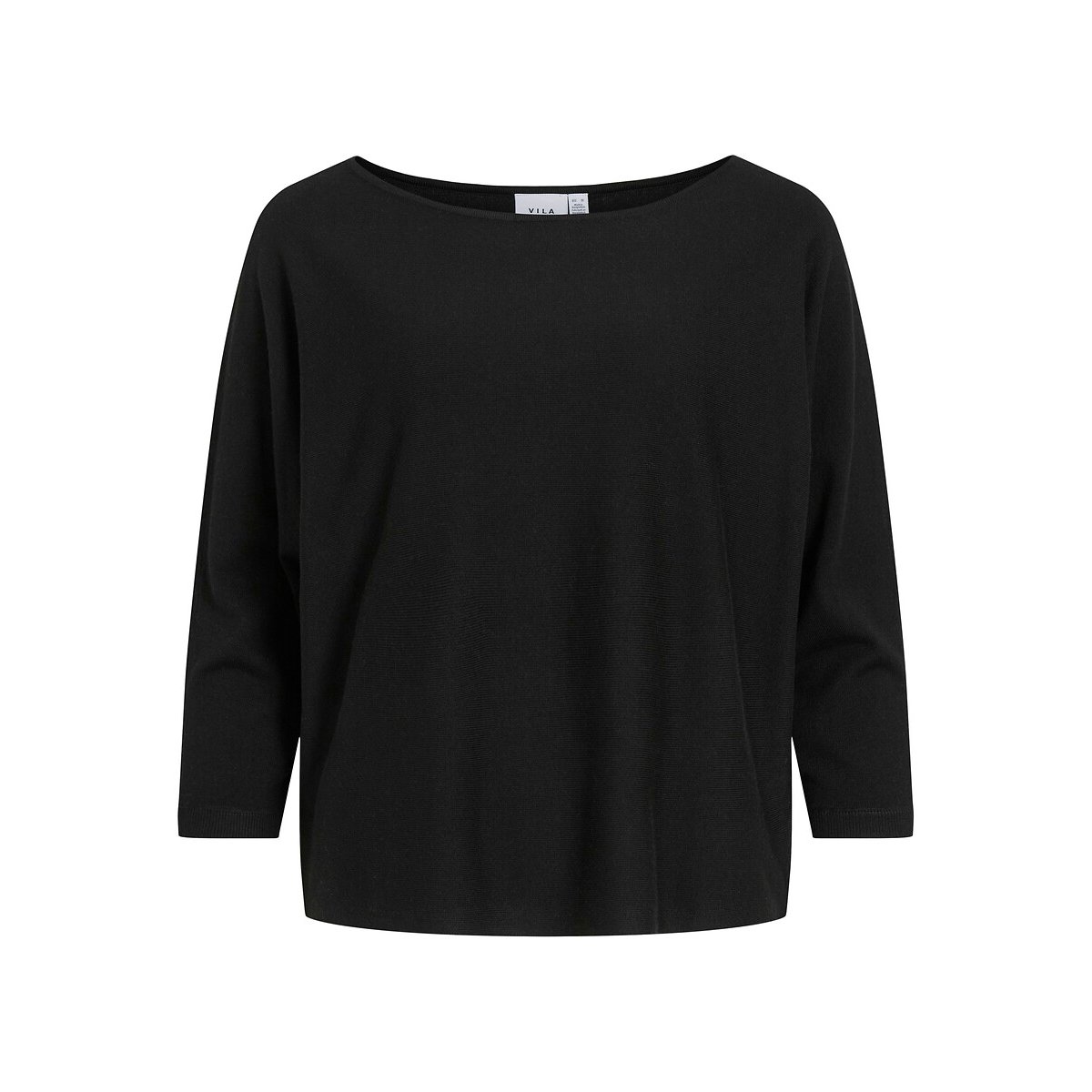 3/4 Length Sleeve Boat Neck Jumper black, VILA