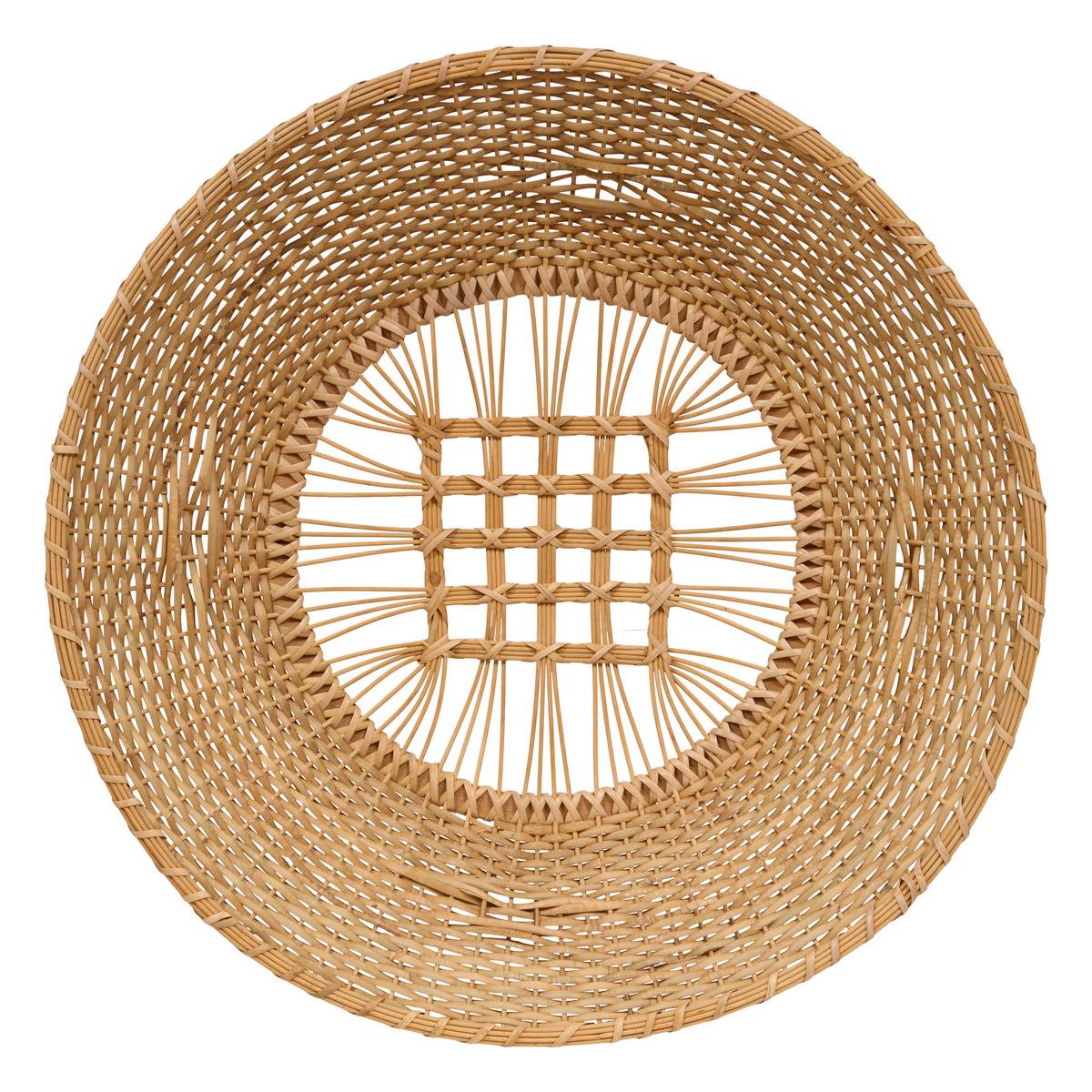 Décoration murale ronde en bambou et rotin MARGIE marron caramel, ATMOSPHERA