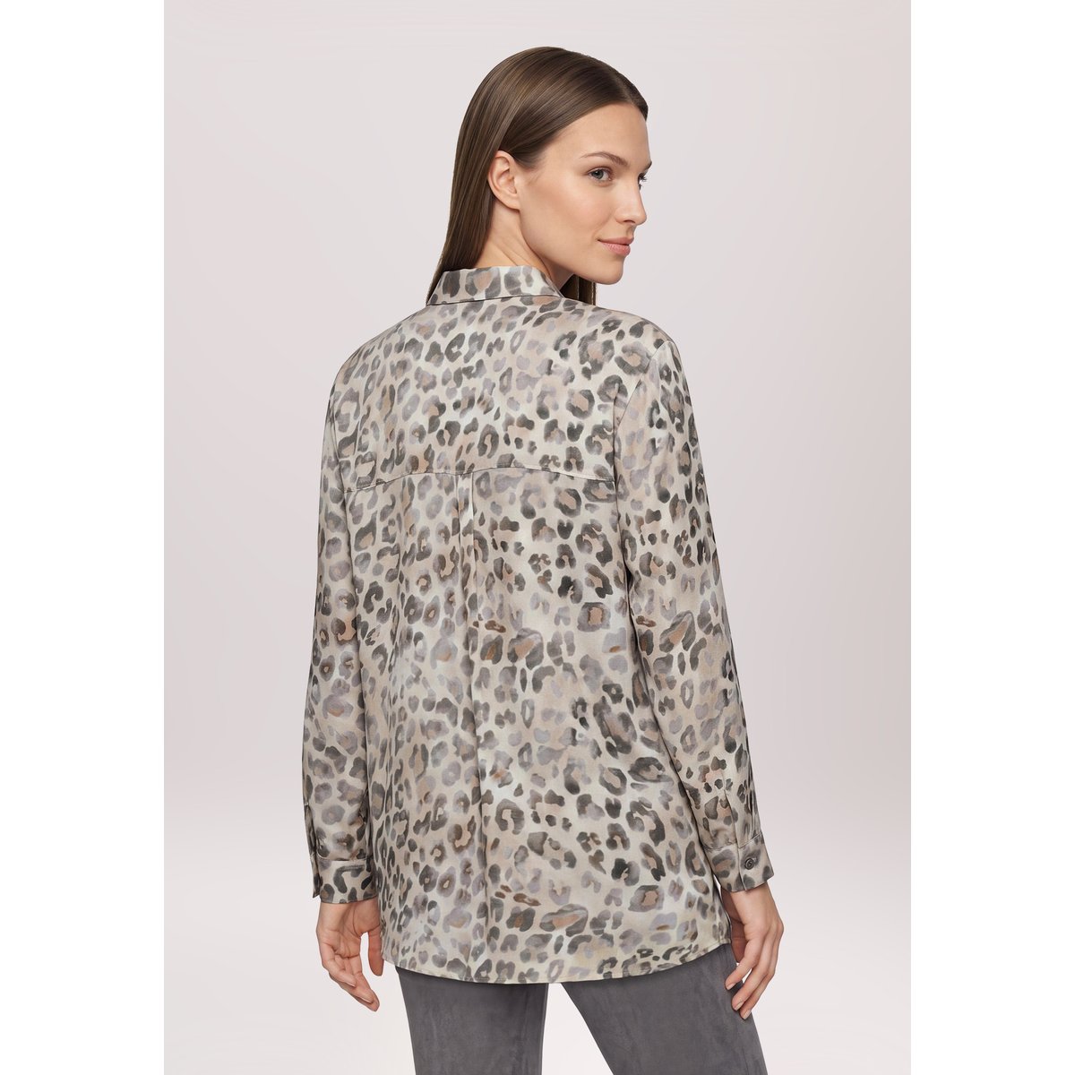Chemisier à col gris/beige, BETTY BARCLAY