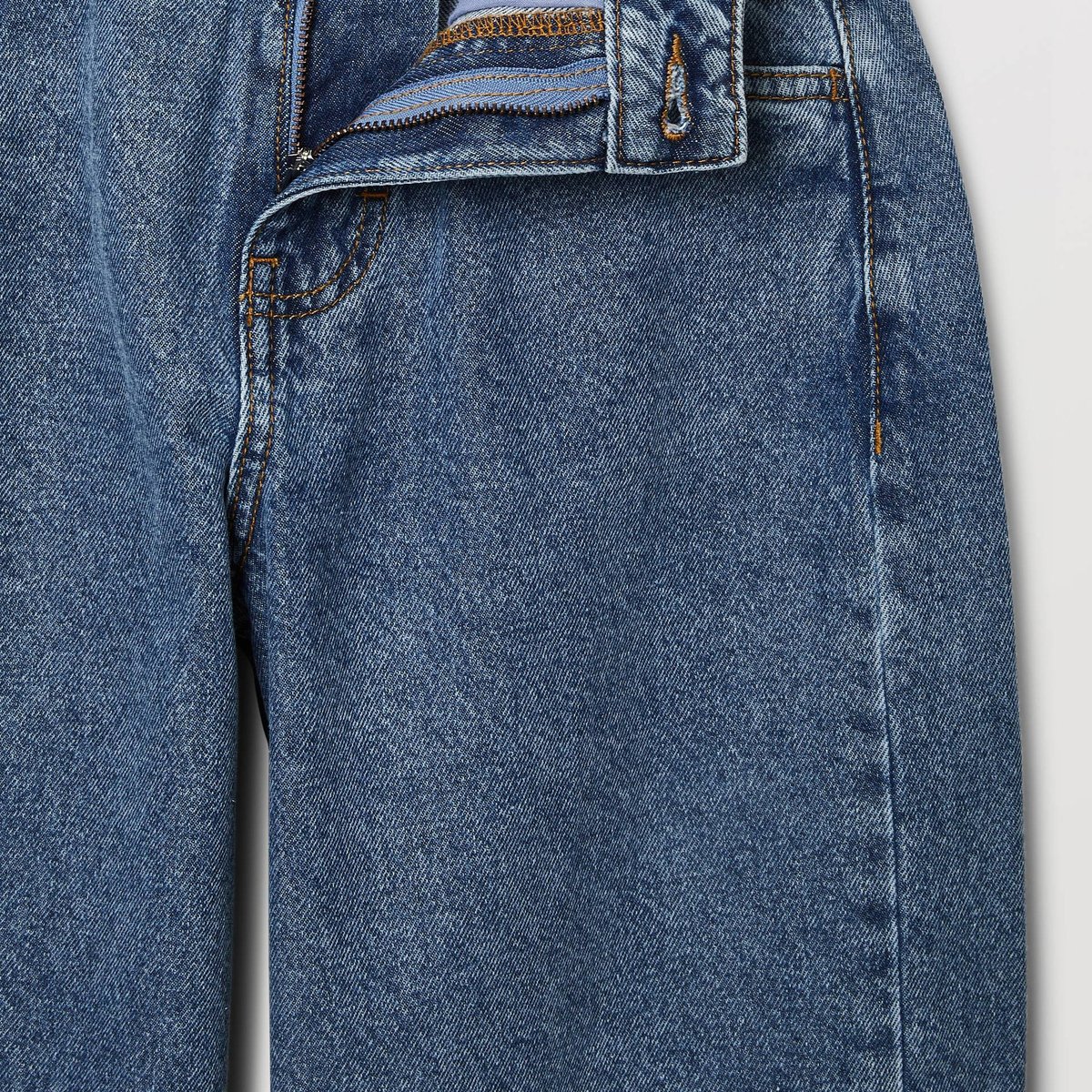 Jean large en coton light blue stone, MONOPRIX