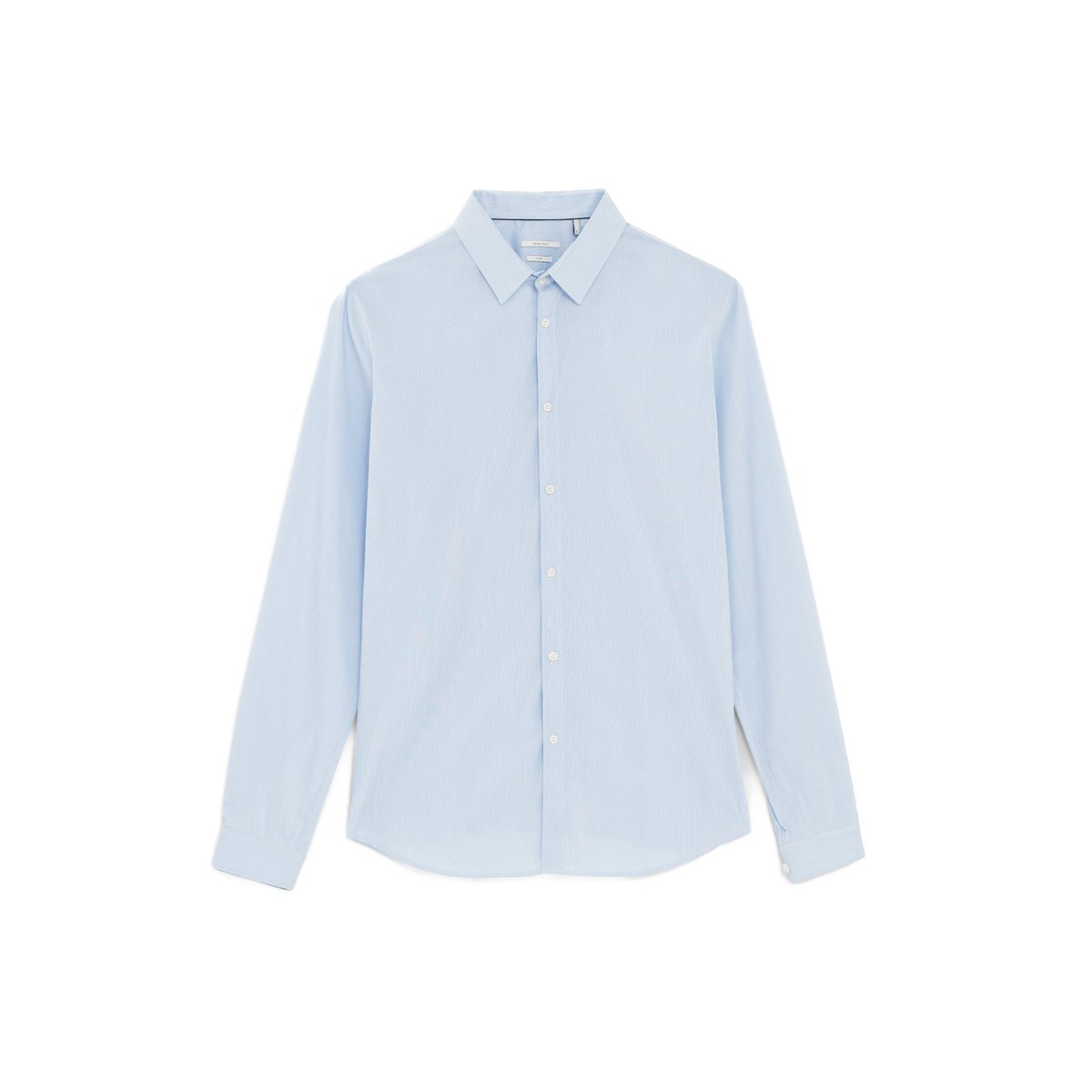Chemise slim à fines rayures bleu ciel, IKKS