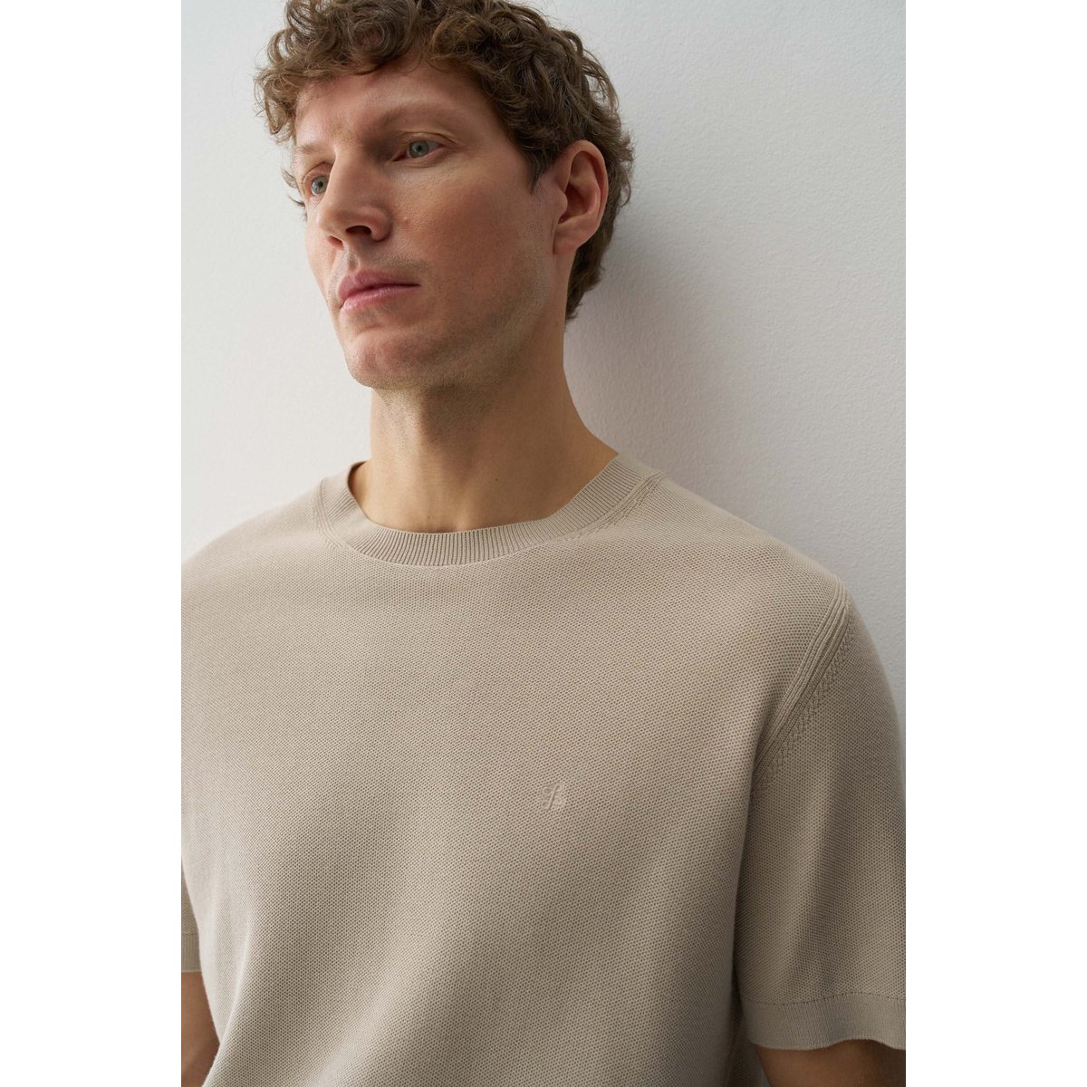 T-SHIRT EN MAILLE TRICOTÉE beige, SALSA JEANS