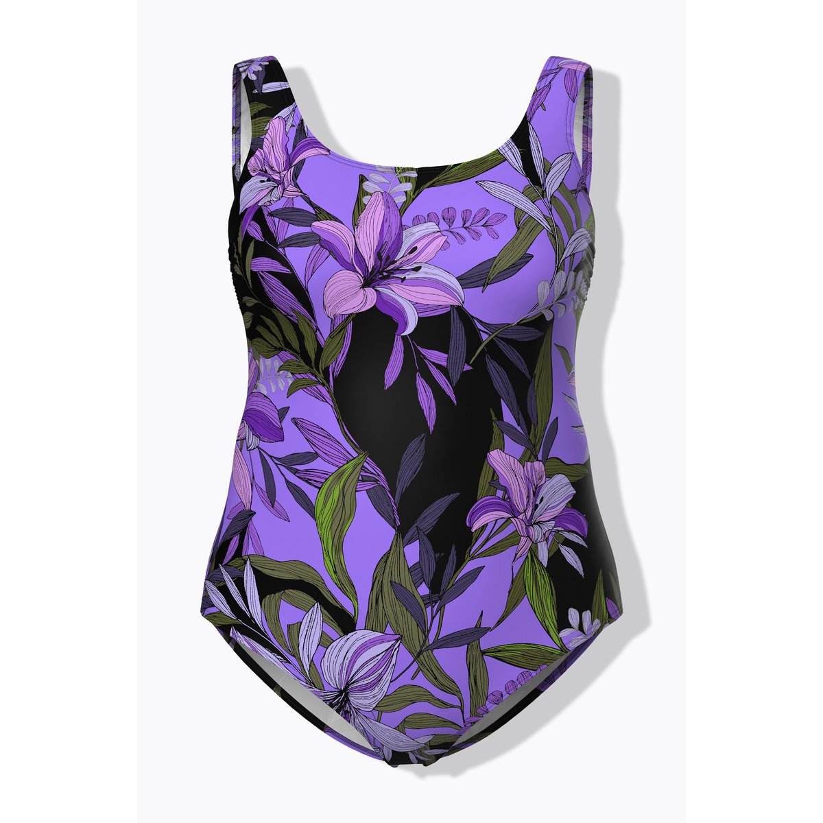 Maillot de bain motif lys noir, ULLA POPKEN