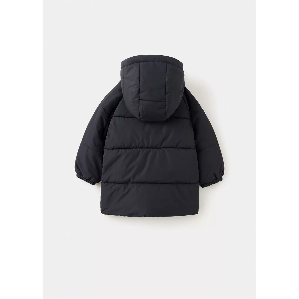 Anorak long matelassé noir, MANGO BABY