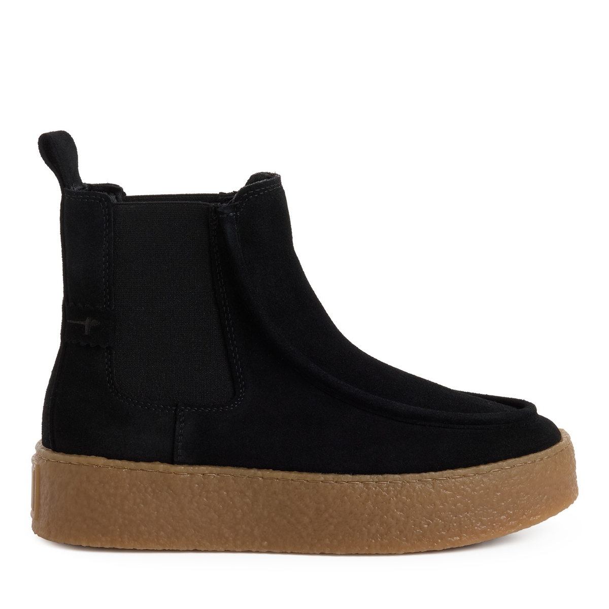 Bottine Chelsea en cuir noir, TAMARIS