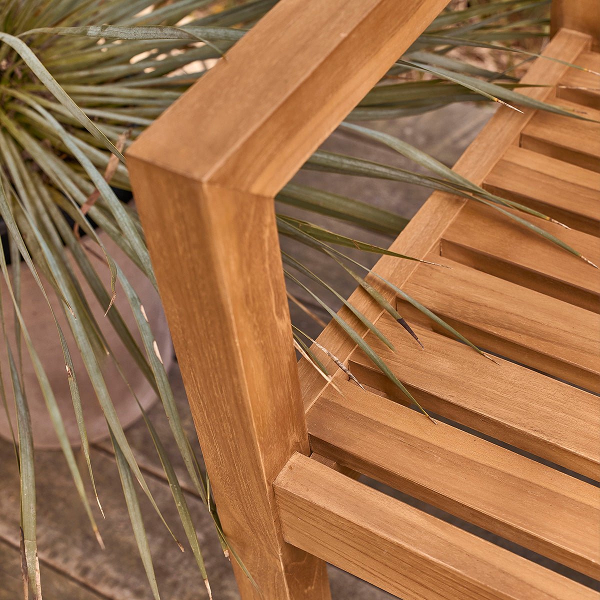 Banc de jardin en teck massif 3 places MALTE naturel, BERAH GETAH