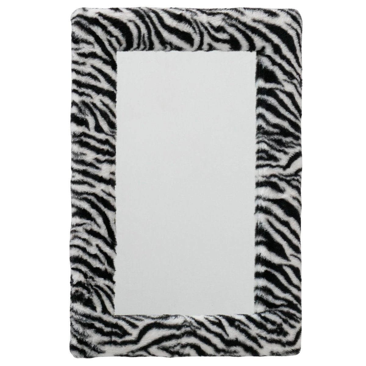 Miroir mural rectangulaire zèbre 47x3x72cm noir & blanc, WADIGA