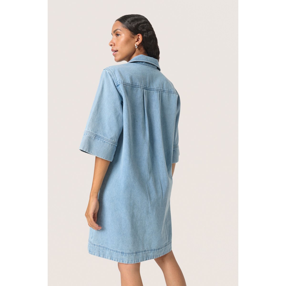 Dress bleu denim light blue denim, SOAKED IN LUXURY