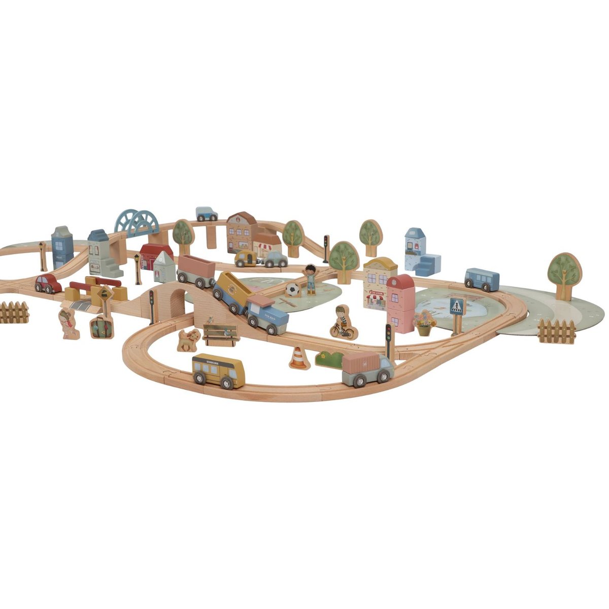 Circuit de train XXL multicolore, LITTLE DUTCH
