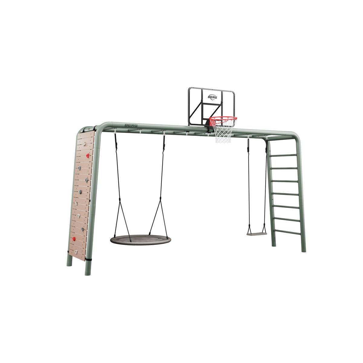 Aire de Jeux et Fitness, PlayBase Extra Large + Ultimate set Vert green, BERG TOYS