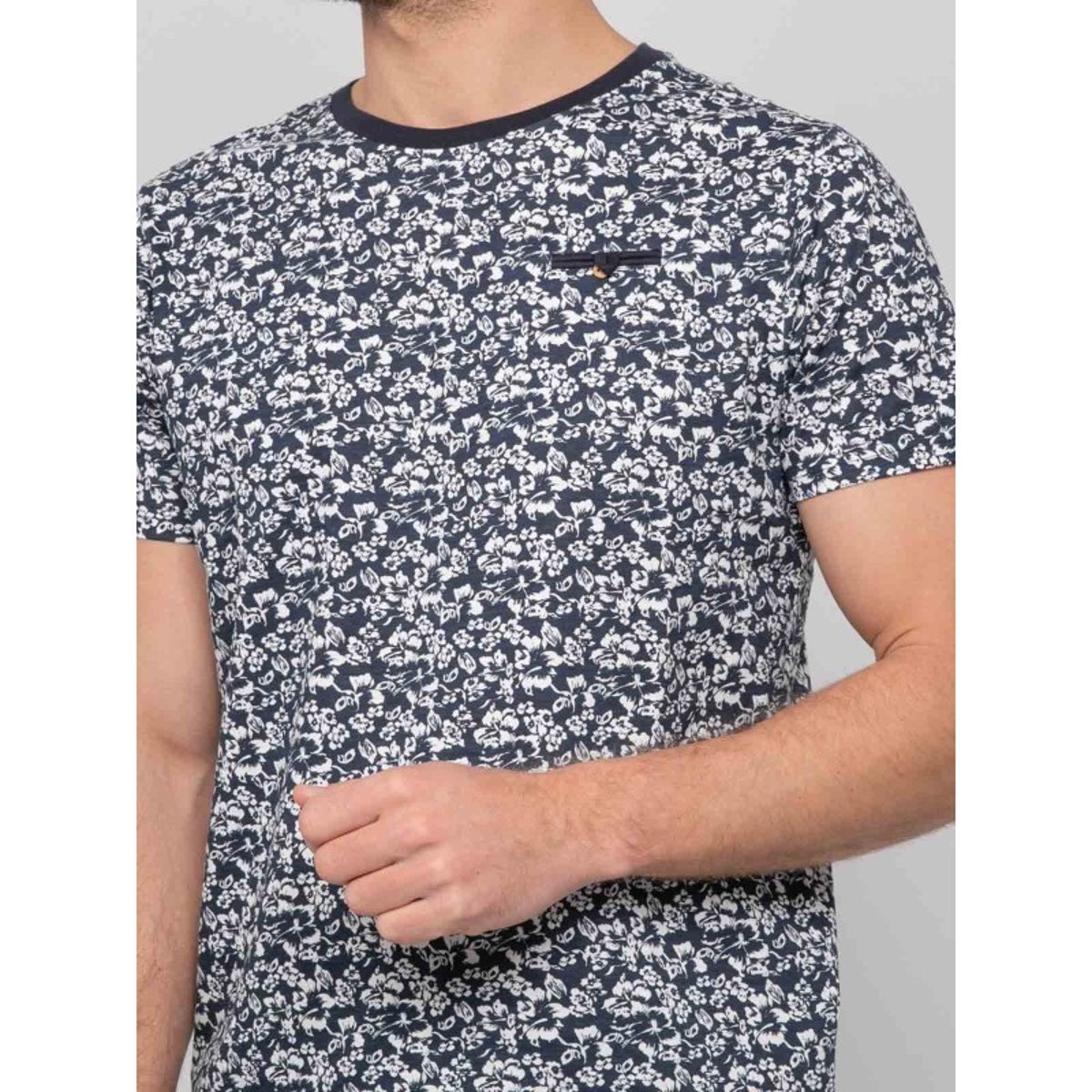 T-shirt Coton Motifs Noulipal bleu marine, RITCHIE