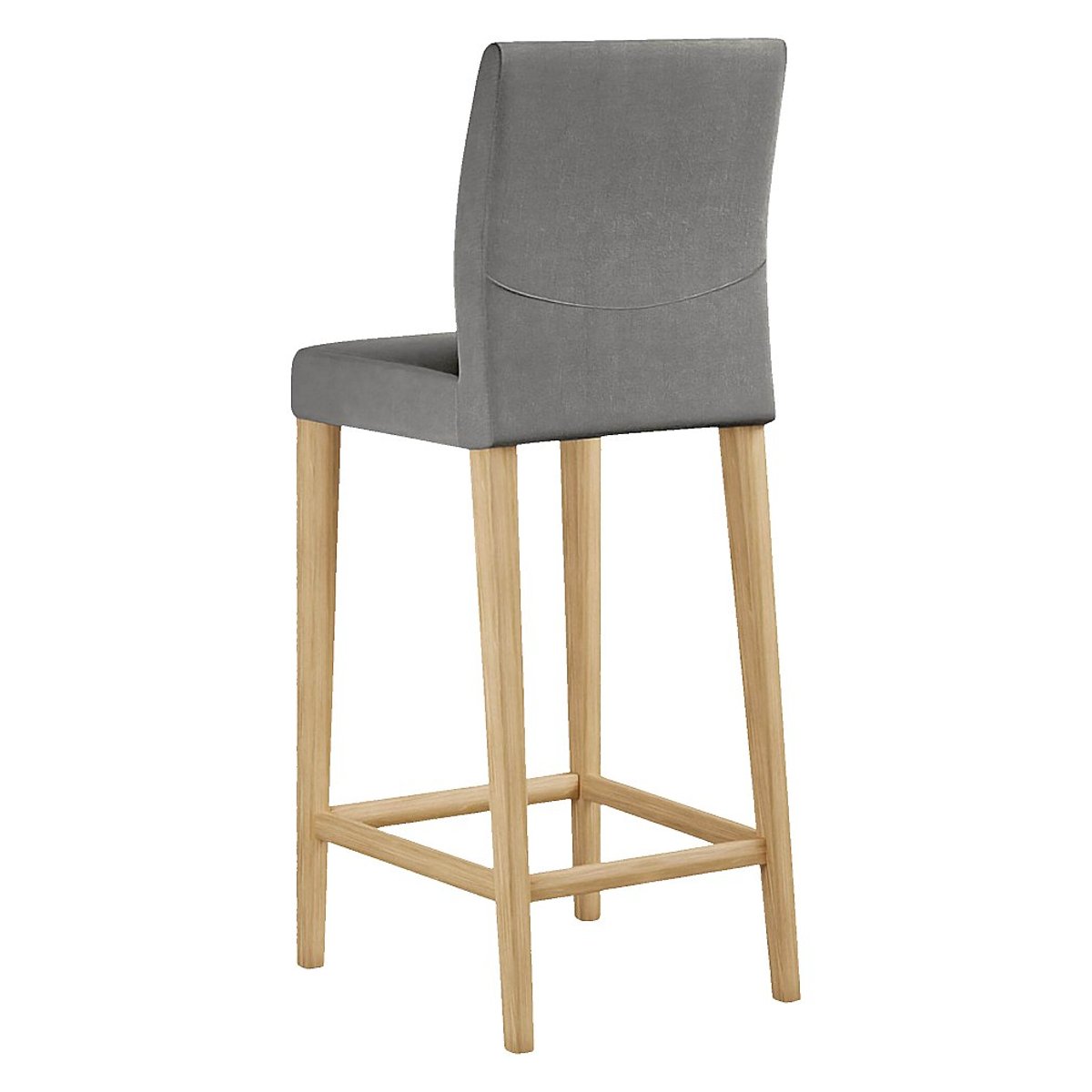 Chaise haute de bar en tissu ELEONORA gris, HABITAT
