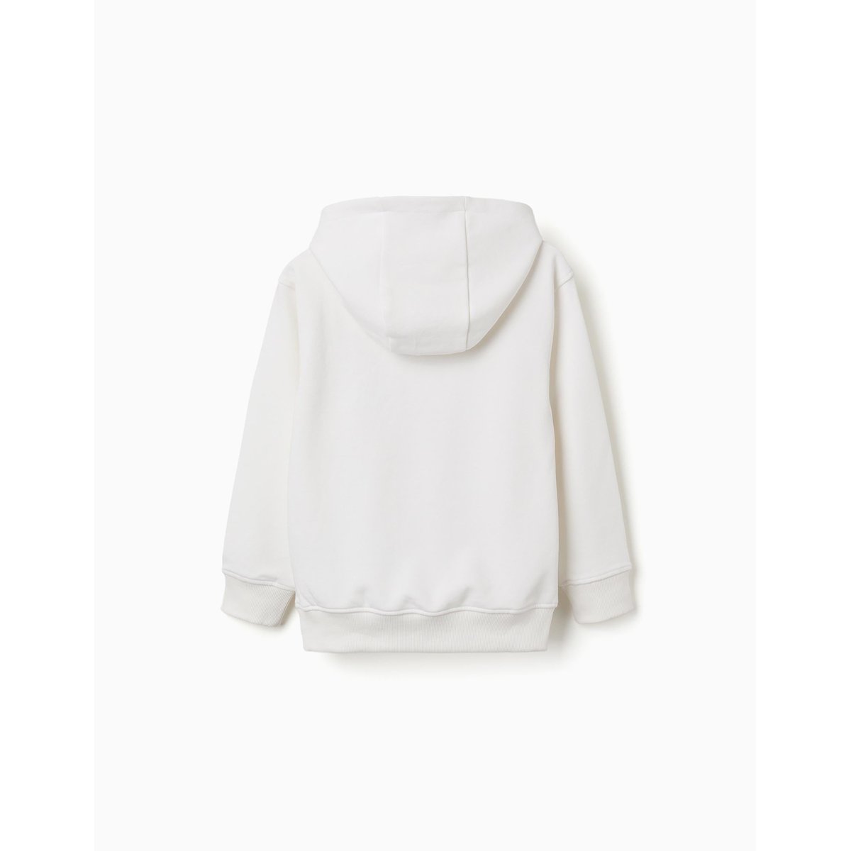 Sweat à capuche avec broderie en bouclettes ZY blanc, ZIPPY