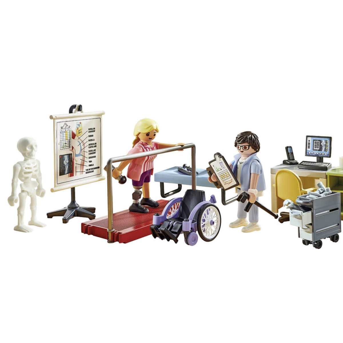 70195-71617 Set de 2 Playmobil set de 2 playmobil cabinet de kinésithérapeute + atelier de kinésithérapie, PLAYMOBIL