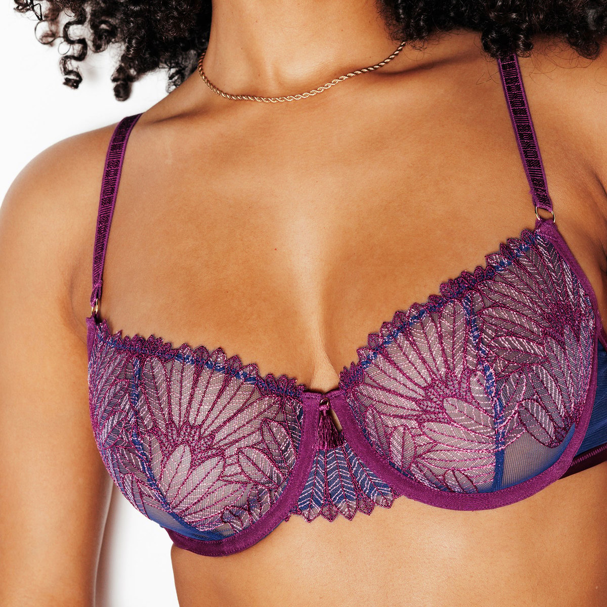 Soutien-gorge corbeille JELYANE multico bleu, ROUGEGORGE LINGERIE