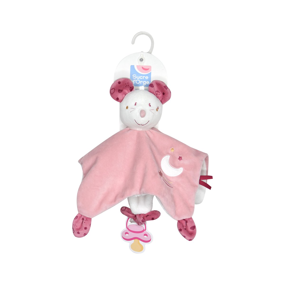 Doumou magidoux xl souris velours doux rose, SUCRE D'ORGE