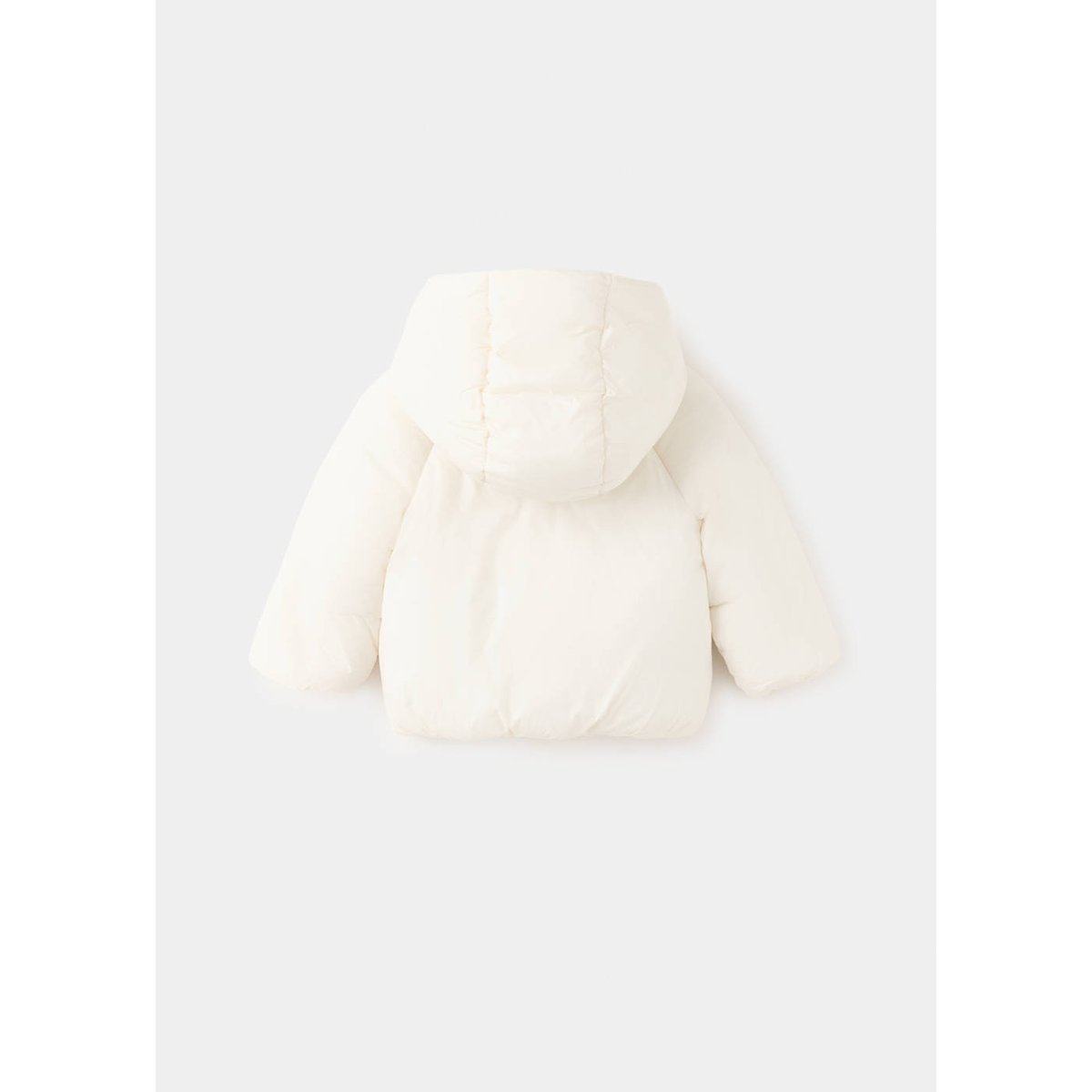 Anorak à capuche blanc cassé, MANGO BABY
