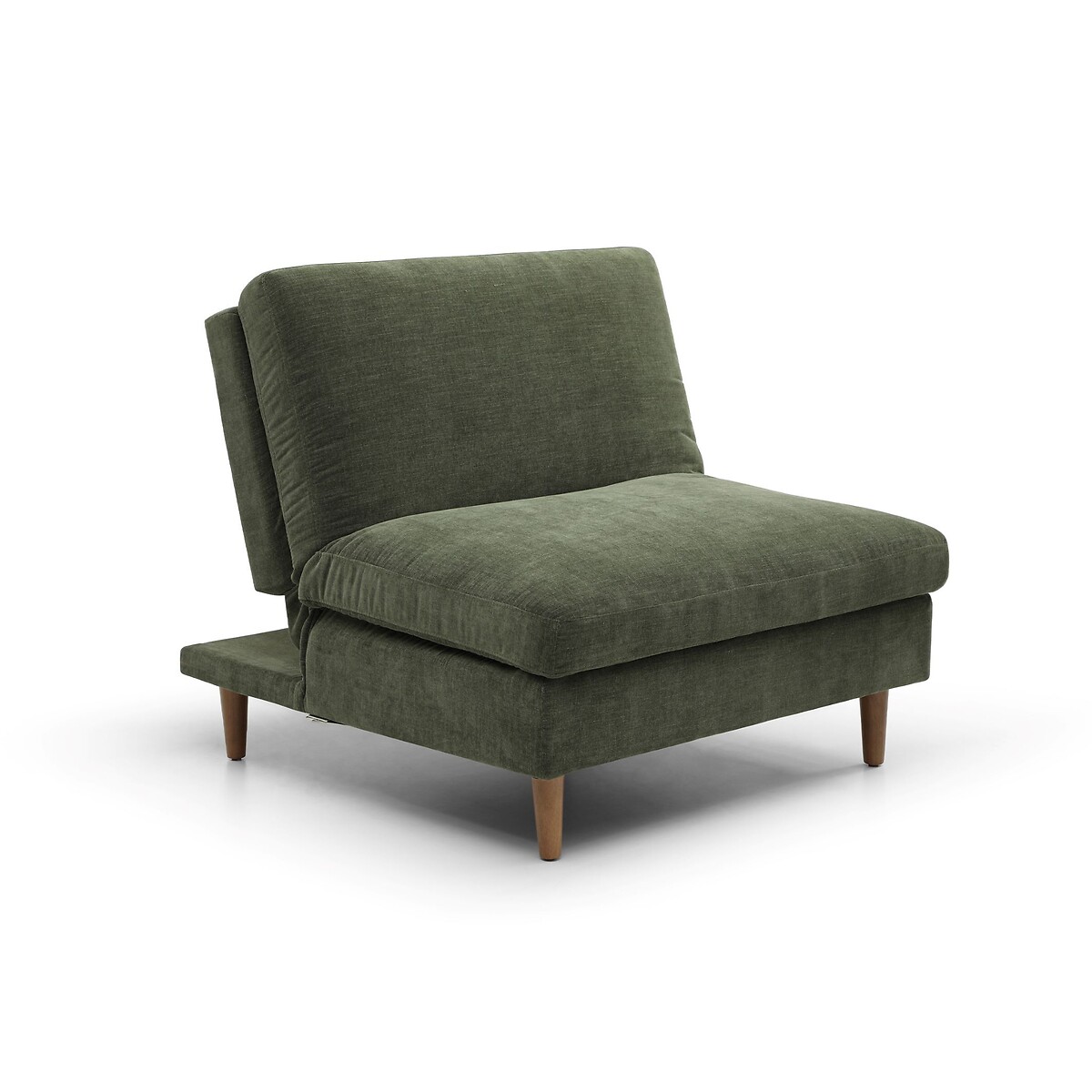 Sawyer Chenille Modular Click Clack Sofabed Chair Unit olive, SO'HOME
