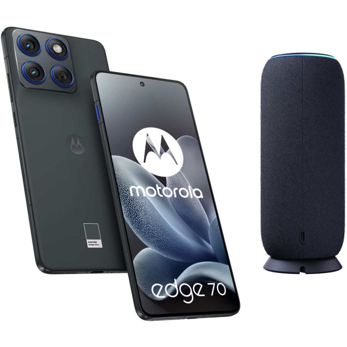 Smartphone Pack Edge70 5G 512Go Gris + Enceinte Sound Flow couleur unique, MOTOROLA