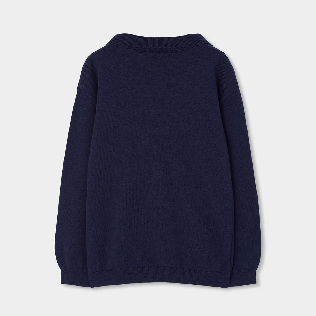 Pull garçon avec col polo bleu, BOBOLI