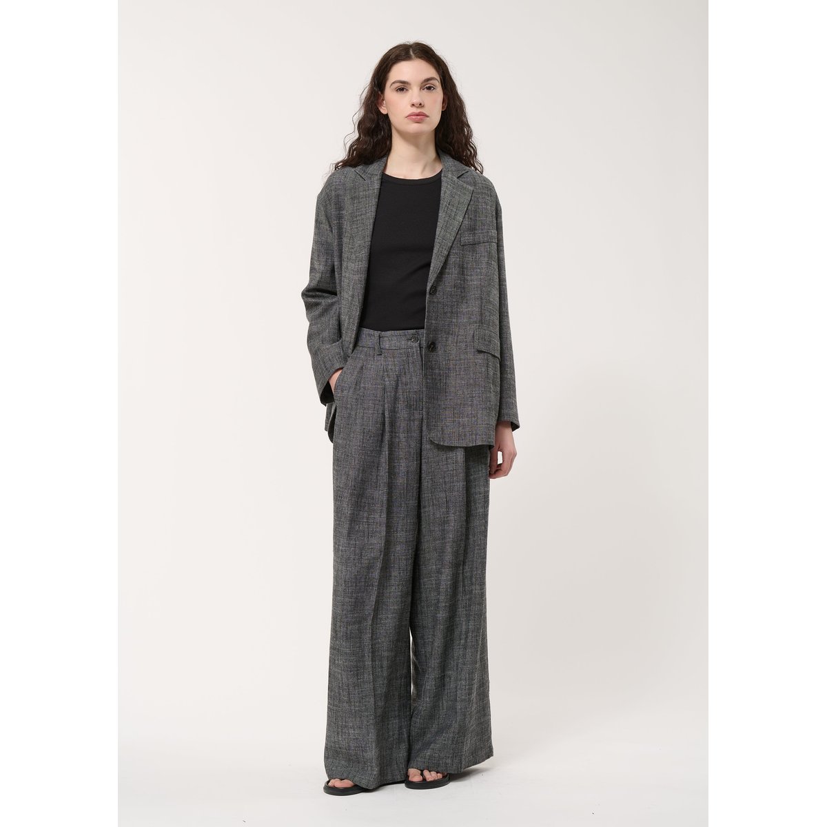 Veste tailleur oversize charbon, HUMILITY