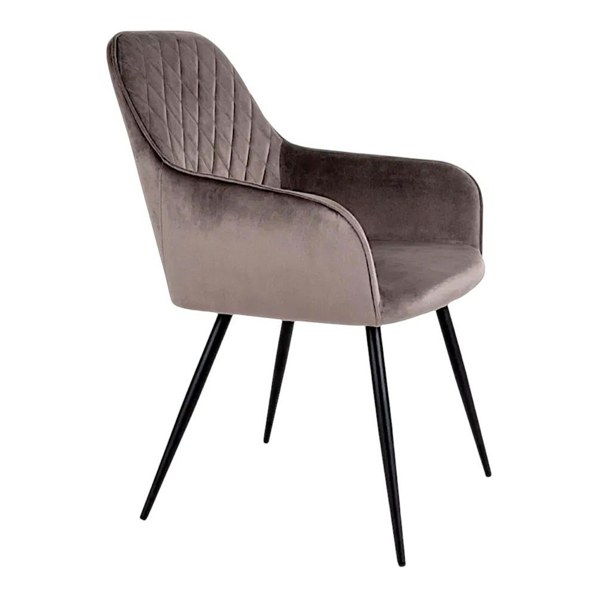 Ensemble table et chaises velours marron (lot de 7 pièces) SAVONE bois naturel, PIER IMPORT