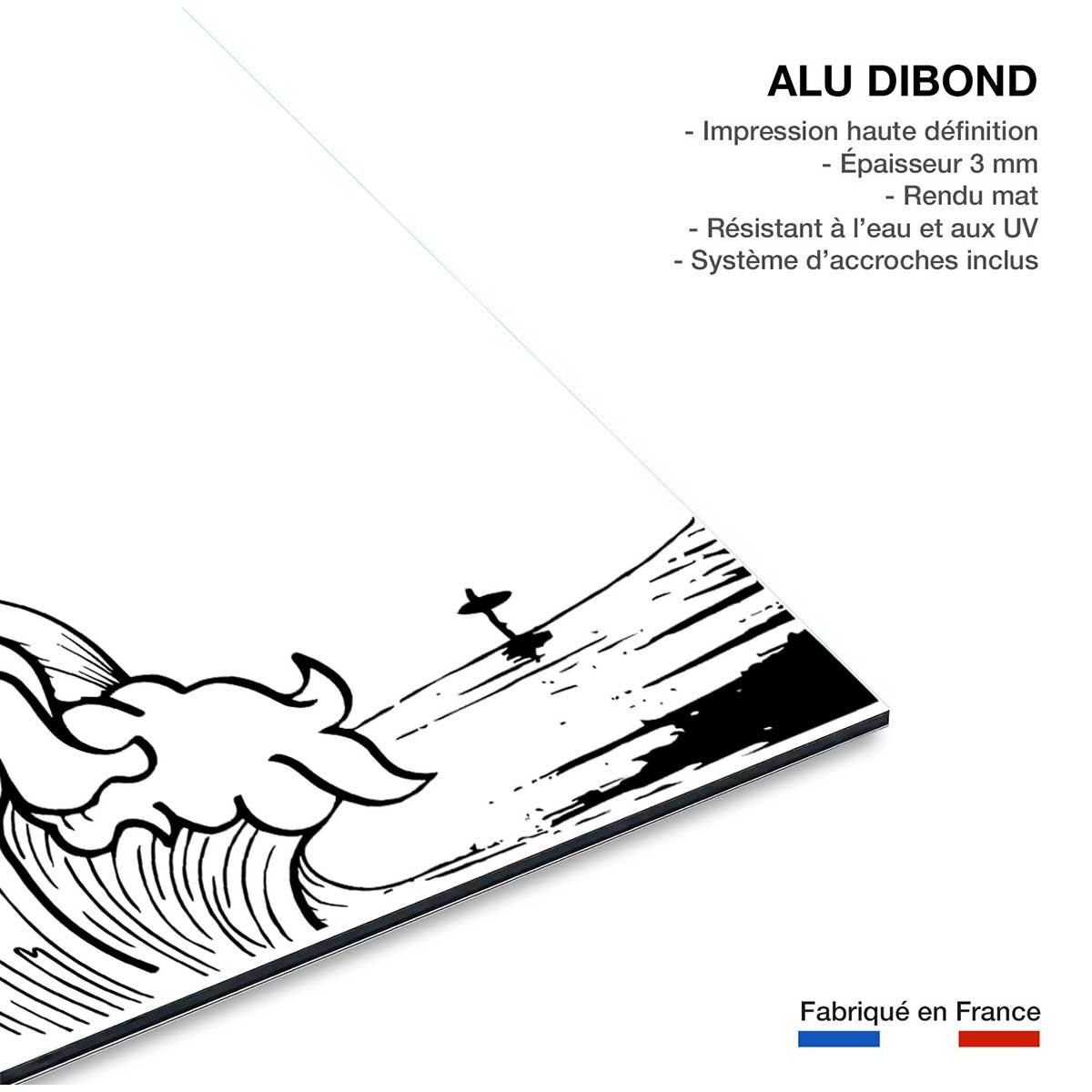 Tableau shore break tableau alu dibond, HEXOA
