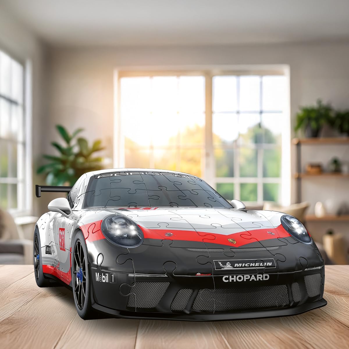 Puzzle 3D Porsche 911 GT3 Cup 108 pcs gris, RAVENSBURGER