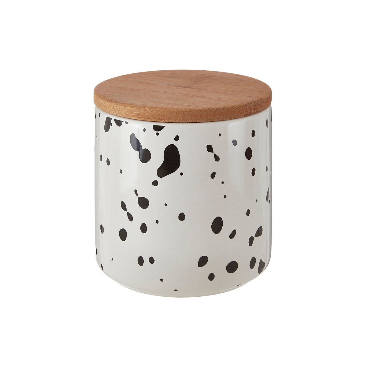 Medium Black Speckled Storage Canister white, SO'HOME